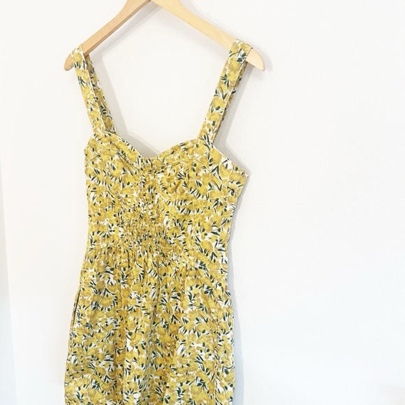FREE PEOPLE Dandelion Yellow Mini Dress With Pockets Sleeveless Size Small - Picture 4 of 9